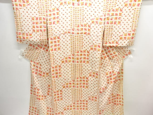 アンティーク　花模様着物